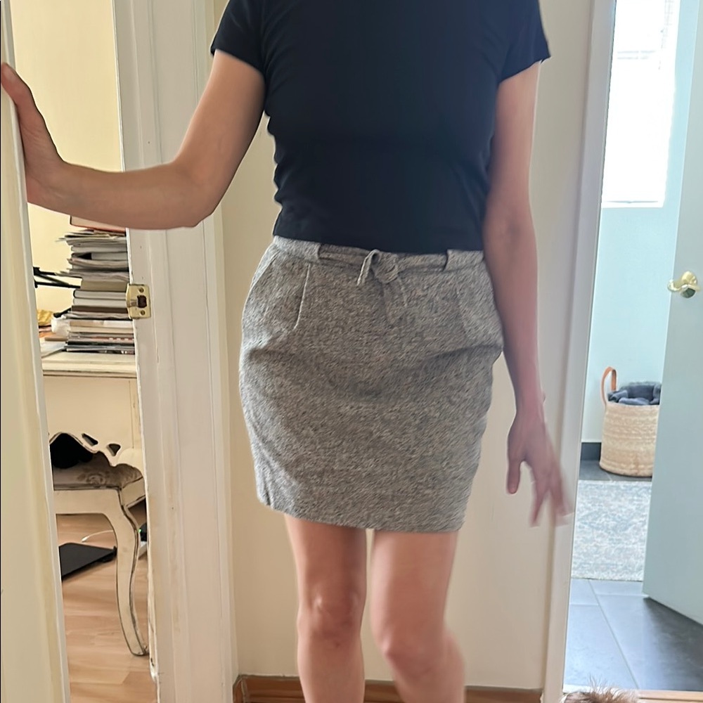 J. Crew Gray Pencil Mini Skirt for Casual Work
